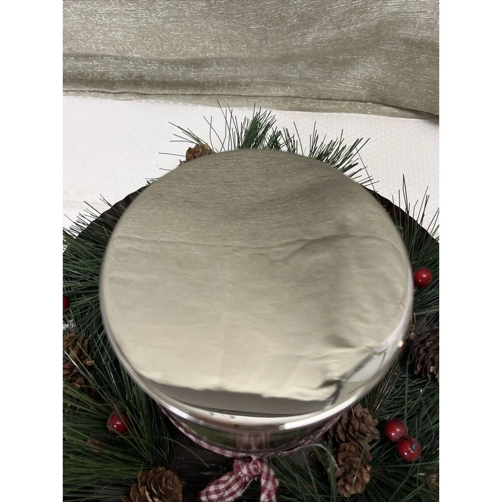 Slatkin & Co Pine Candle Table Decor Candle 4x4” Plate 9x9” Holiday Christmas